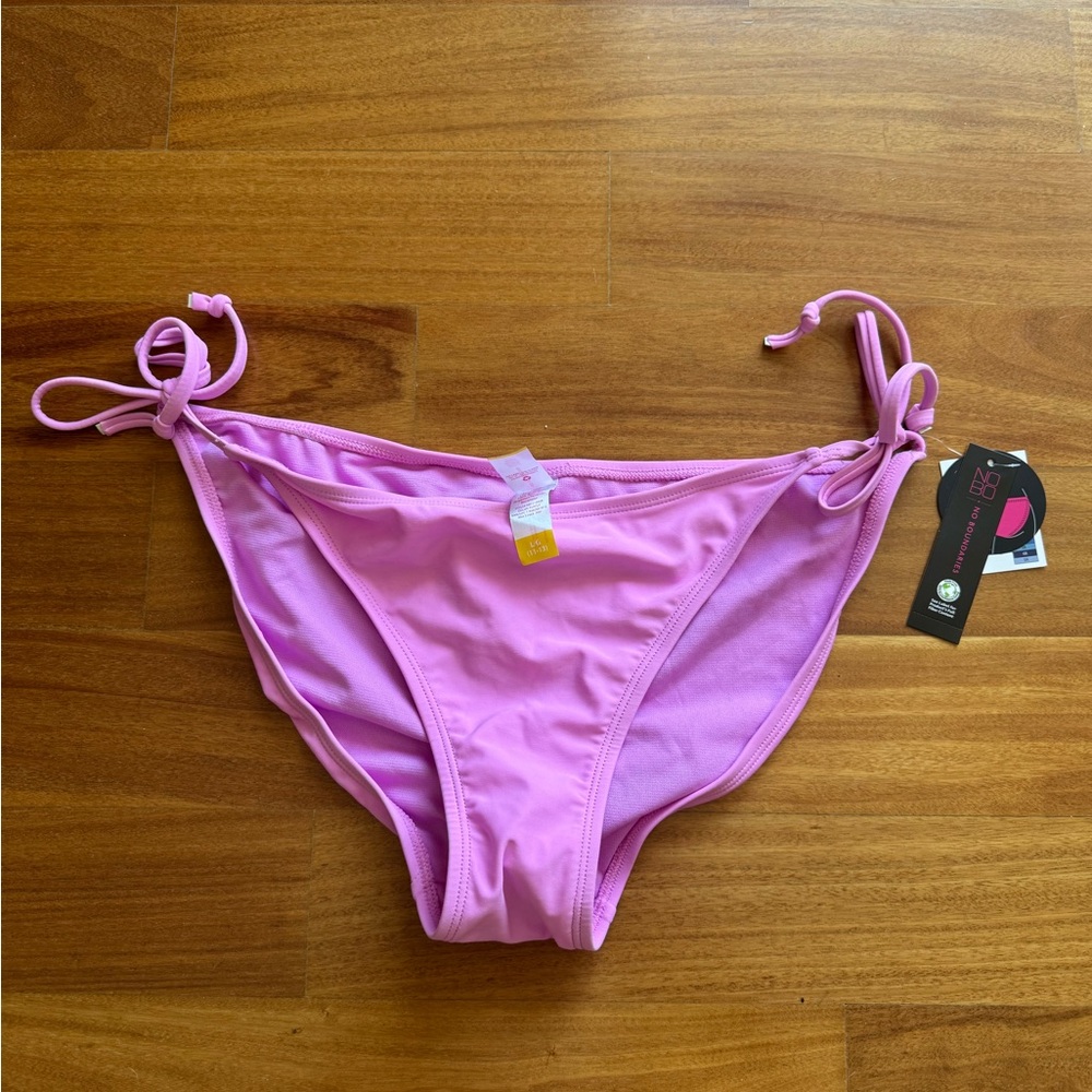 Pink Bikini Bottom with Side Ties
